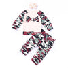 Load image into Gallery viewer, Baby Girl Striped Camo Headband Outfit Set Bump baby and beyond