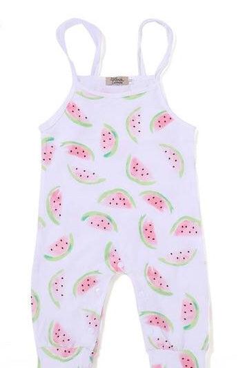 Baby Girl White Watermelon Romper Clothes Bump baby and beyond