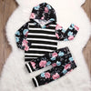 Load image into Gallery viewer, Baby Girls Hoodie Stripe Flower Sweatshirt Pants Bump baby and beyond