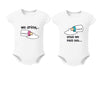 Load image into Gallery viewer, Baby Twin Milk Bottle Bodysuit Bump baby and beyond