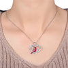 Load image into Gallery viewer, Cardinal Parrot Moon Pendant Necklace Bump baby and beyond