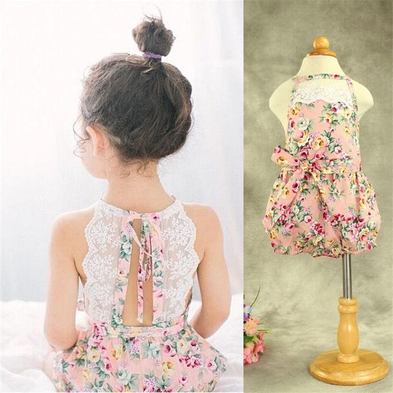 Casual Baby Girls Flower Romper Jumpsuit Bump baby and beyond