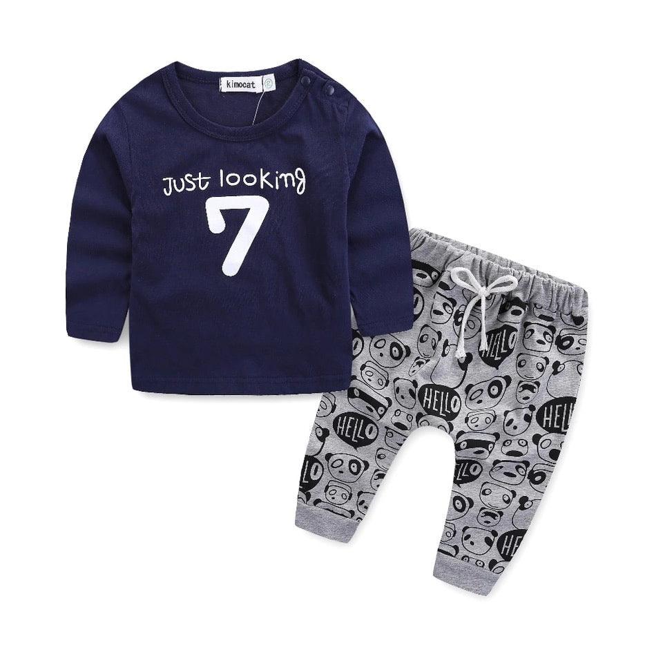 Casual Baby Tops Pants Printed Outfit Clothes Bump baby and beyond