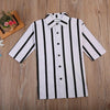 Casual Girls Striped Collar Button Clothes Bump baby and beyond