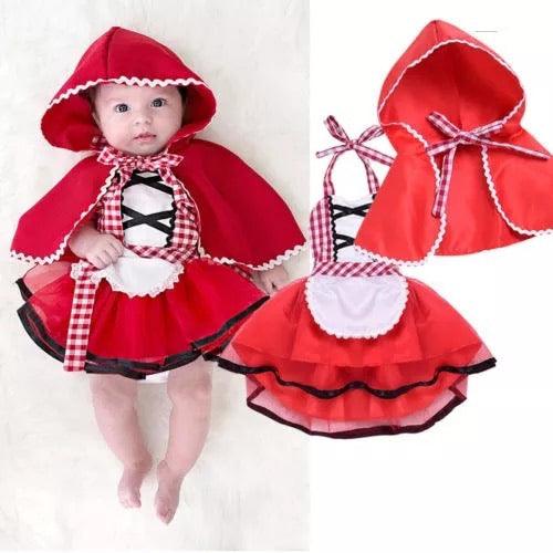 Christmas Baby Girl Tulle Red Hoodie Cape Cloak Dress Bump baby and beyond