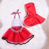 Load image into Gallery viewer, Christmas Baby Girl Tulle Red Hoodie Cape Cloak Dress Bump baby and beyond