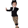 Cute Girls O-Neck Tops Leopard Pants Bump baby and beyond