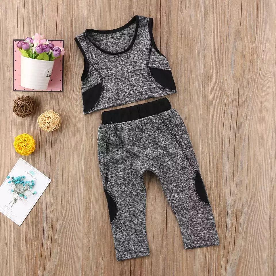 Exquisite Girls Sleeveless Tops Pants Outfit Bump baby and beyond