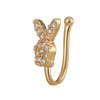 Load image into Gallery viewer, Women Teens Gold Silver Plated Crystal Ear Cuff Fake Nose Ring