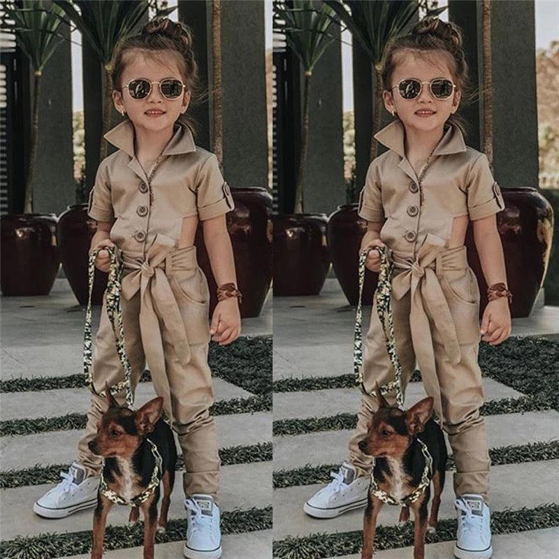 Fashion Toddler Girls England Styles Jumpsuit Bump baby and beyond