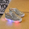 Load image into Gallery viewer, Fashionable Leather Girls Bling Led Sneakers Shoes Bump baby and beyond