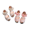 Load image into Gallery viewer, Girls Flower Rhinestone Low Heel Shoes