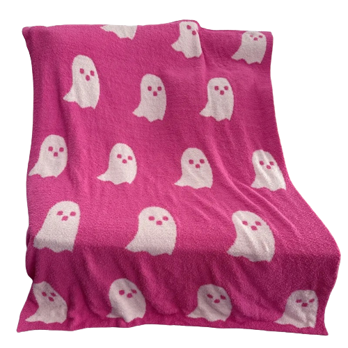 Halloween Velvet Ghost Knitted Blanket