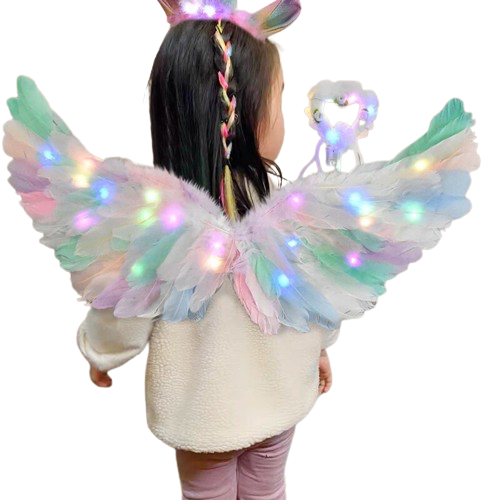 Children Girls Angel Wings With LED For Party