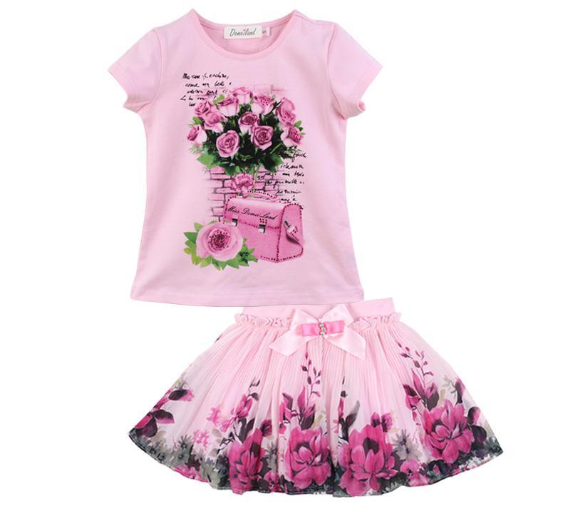 Kid Girl Floral Short Sleeve Bag Flower Skirt Bump baby and beyond