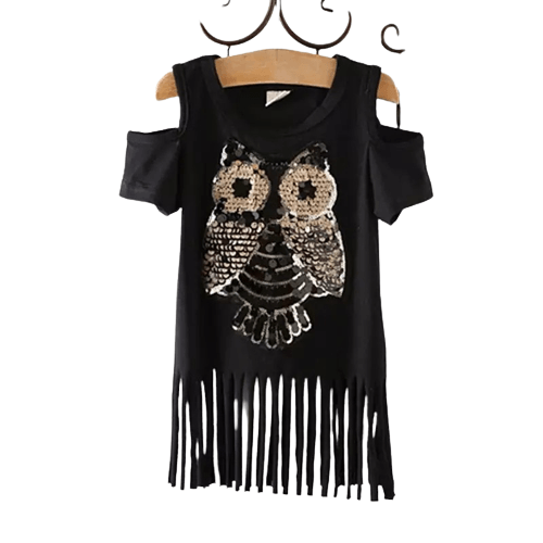 Kids Girls T Shirt Sleeve Top Owl Summer Clothes Bump baby and beyond