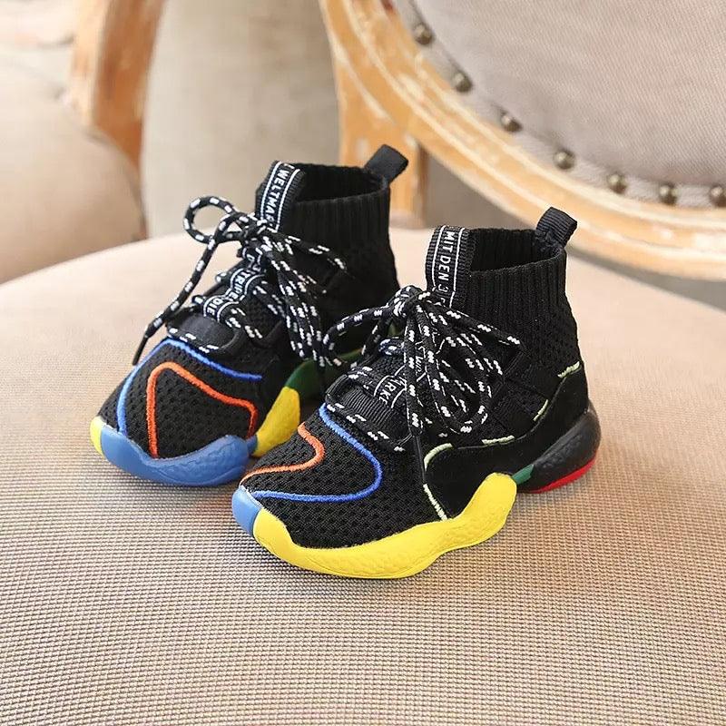 Little Kid Boys Girls High Top Knit Boots Sneakers Bump baby and beyond