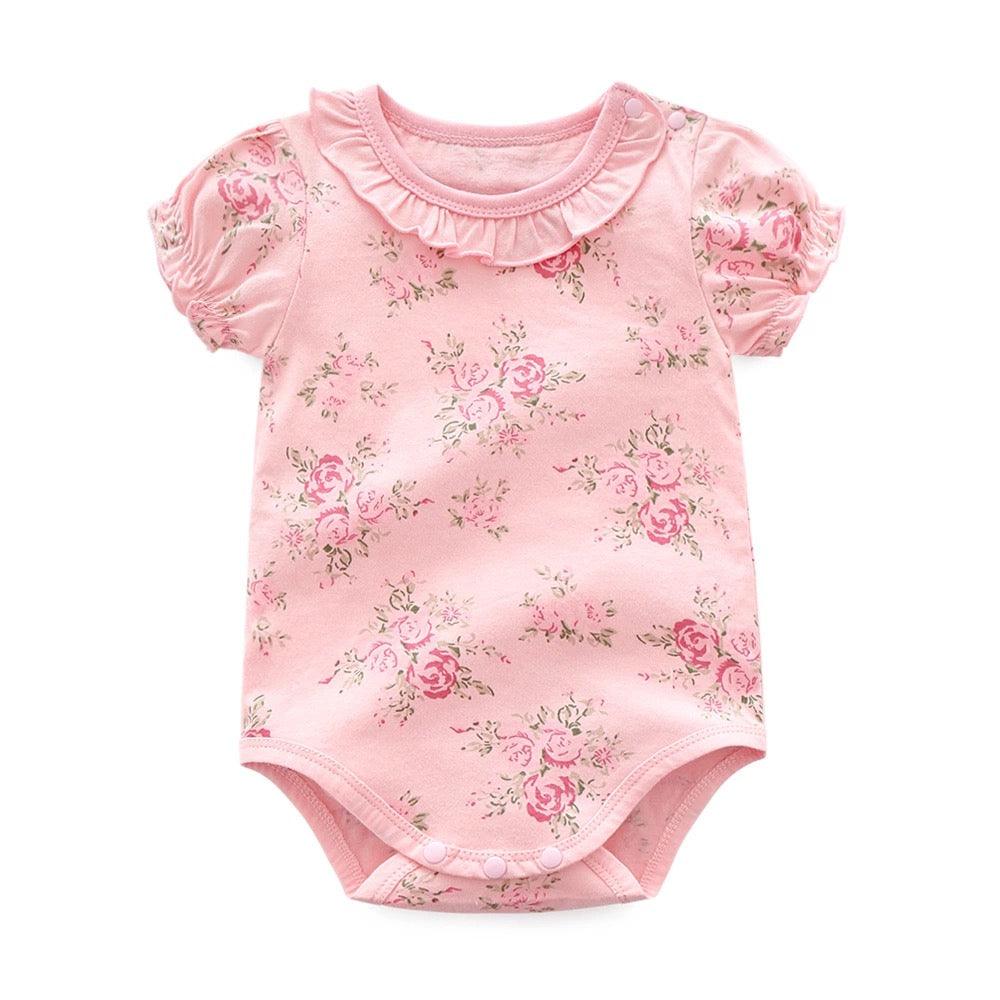 Lovely Girls Flower Printed Jumpsuit Clothes Bump baby and beyond