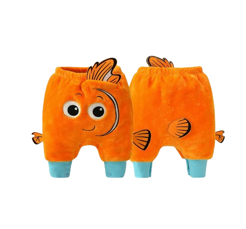 Newborn Warm Thicken Cartoon Nemo Trouser Pants