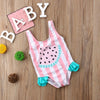 Load image into Gallery viewer, Newborn Baby Girl Watermelon swimsuit Bump baby and beyond