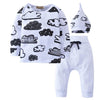 Newborn Boys Print T Shirt Pants Cap Outfit Bump baby and beyond