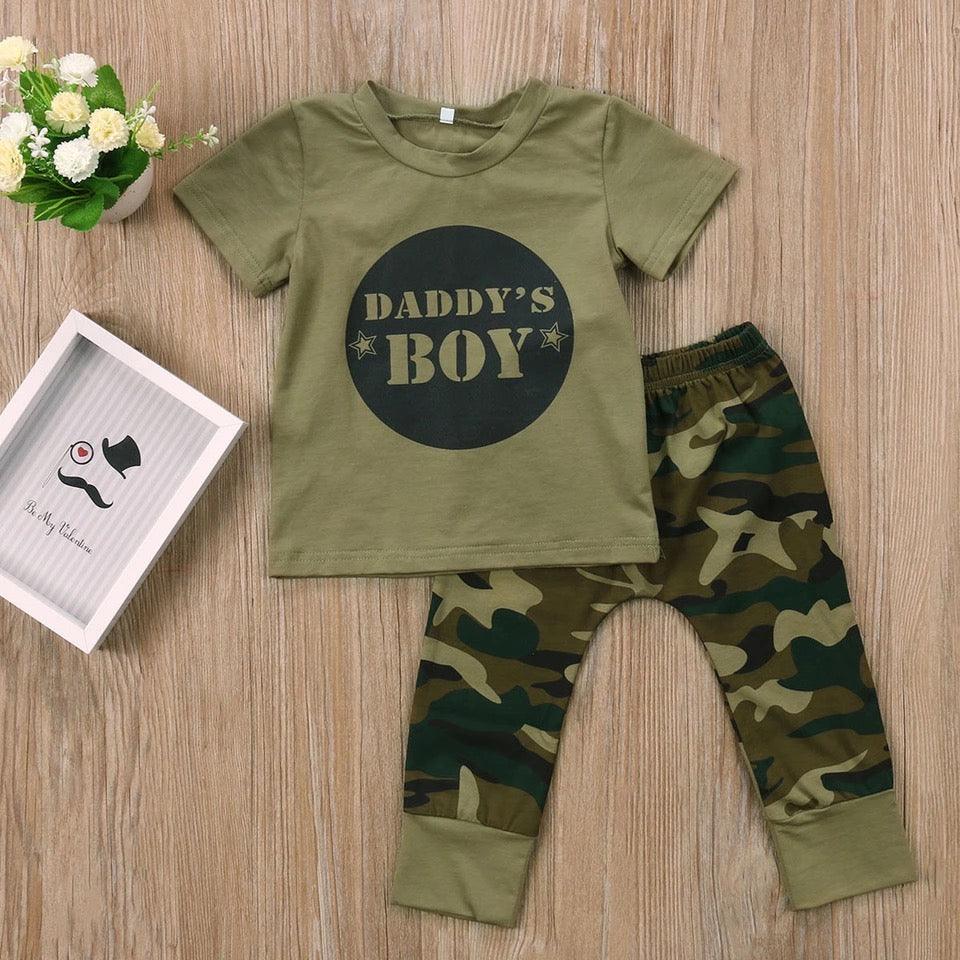 Newborn Tops Camouflage Pants Outfits Bump baby and beyond