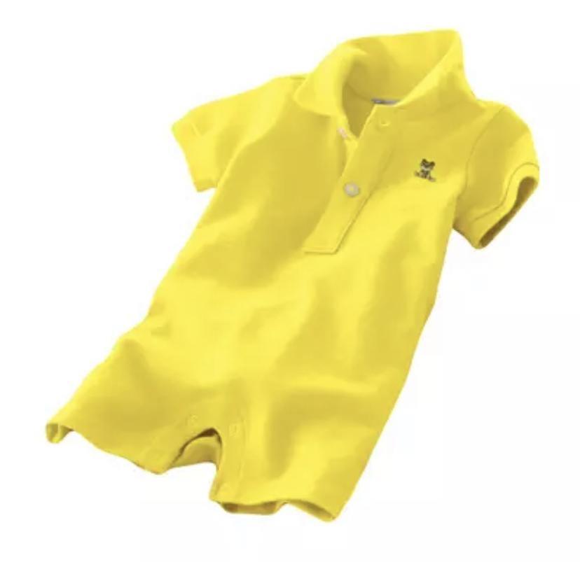 Newborn boys baby gentlemen polo romper clothes Bump baby and beyond