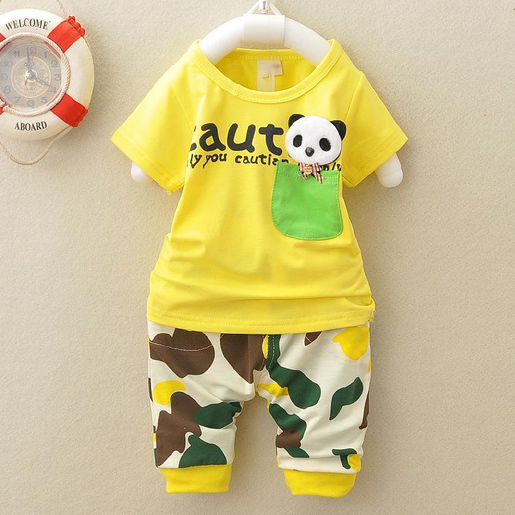 Panda Pocket Cartoon Baby Boy Sport Suit Outfit Bump baby and beyond