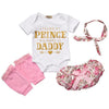 Load image into Gallery viewer, Princess Daddy Romper Headband Outfit Set Bump baby and beyond
