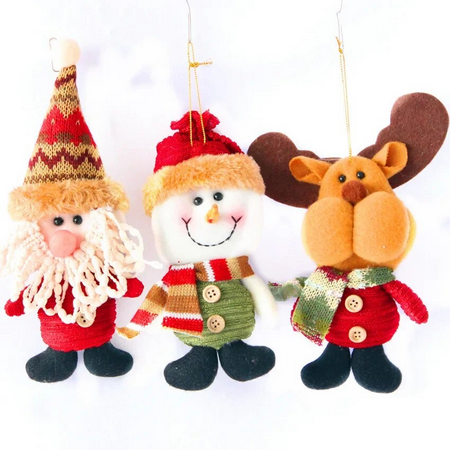 Santa Claus Elk Snowman Plush Christmas Doll Decor Gift