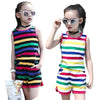 Load image into Gallery viewer, Sleeveless Striped Vests &amp; Shorts Summer Kids girls Outfits Bump baby and beyond