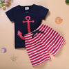 Load image into Gallery viewer, Summer Kid Baby Boys Anchor Fish Cotton Clothes Bump baby and beyond
