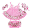 Load image into Gallery viewer, Summer Style Baby Girls Ruffle Outfit With Headband Bump baby and beyond