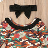 Load image into Gallery viewer, Toddler Baby Girl Camouflage Bell Bottom Headband Outfit Bump baby and beyond