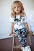 Toddler Girl Zebra Stripe White T Shirt Pant Outfit Bump baby and beyond