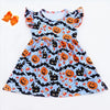 Toddler Girls Halloween Blue Orange Pumpkin Dress Costume Bump baby and beyond
