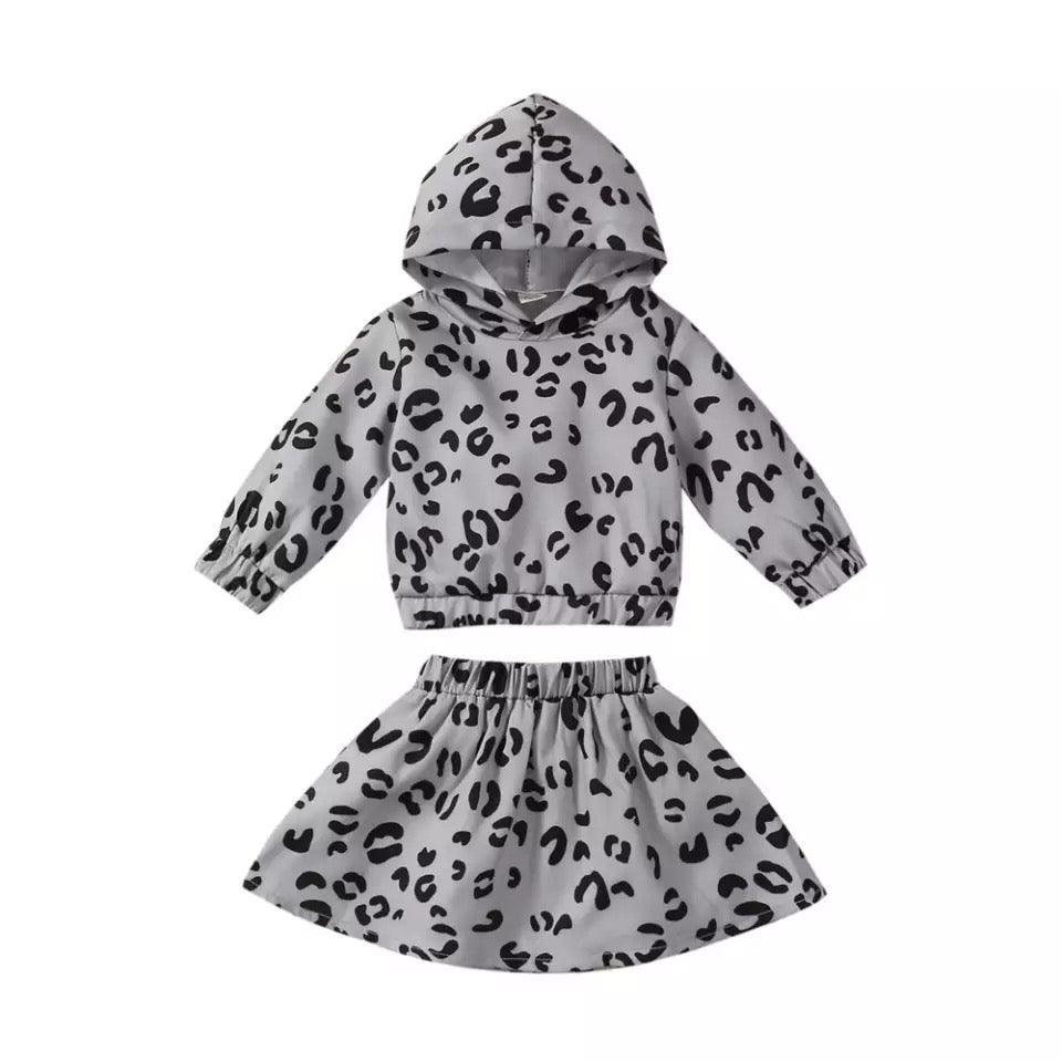 Toddler Girls Hooded Leopard Sweatshirt Outfit Bump baby and beyond