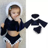 Load image into Gallery viewer, Toddler Girls Hooded Tops Tassels Short Outerwear Clothes Bump baby and beyond