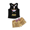 Load image into Gallery viewer, Toddler Girls Sleeveless Unicorn Top Sequins Short Pants Bump baby and beyond