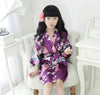 Load image into Gallery viewer, Traditional Japanese Silk Peacock Kimono Pajamas Sleepwear Bump baby and beyond