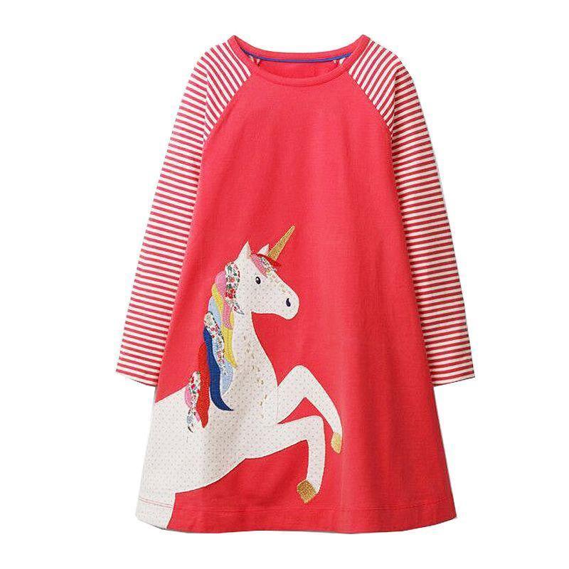 Unicorn Girls Long Sleeve Dress Kids Clothes Bump baby and beyond