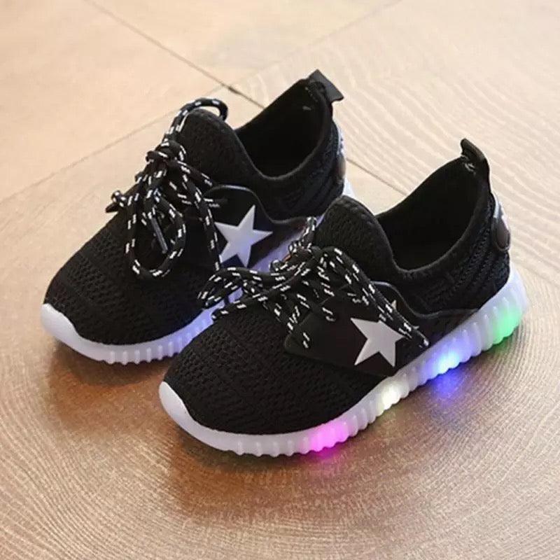 Unisex Boy Girl Led Light Up Sneakers Star Shoes Bump baby and beyond