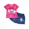 Baby Girls Minismile T Shirt Denim Short Outfit