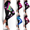 Fashion Women Butterfly Print Leggings Pants High Waist Sport Pants