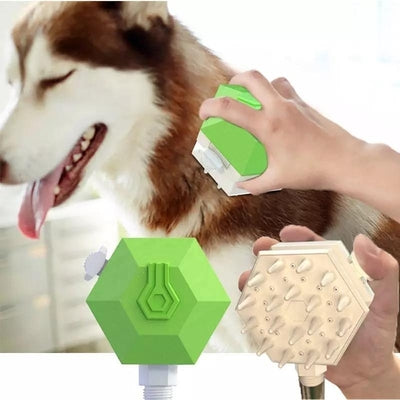 Pet Dog Bath Brush Comb Sprinkler Hair Removal