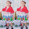 Toddler Infant Girls Floral Christmas Santa Snowman Costume Dress