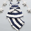 Load image into Gallery viewer, Girls Bow Tie Stripe Sleeveless Dresses With Short Pant Clothes