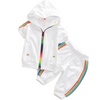 Unisex sportkleding voor pasgeboren peuters met korte mouwen en capuchon