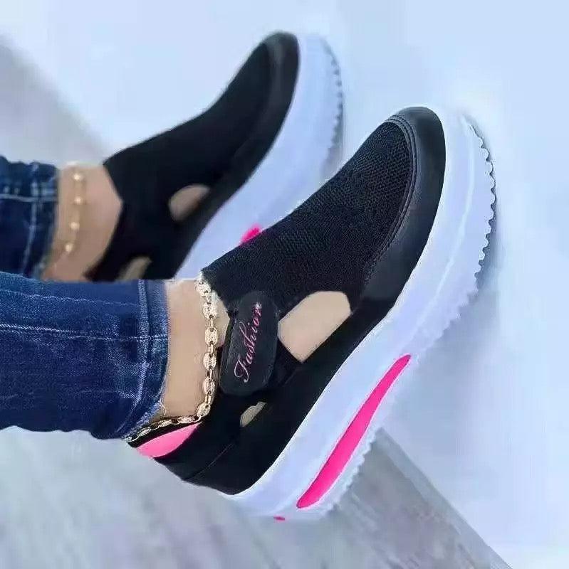 Women Breathable Lace Up Mesh Sneakers Shoes Bump baby and beyond