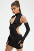 Load image into Gallery viewer, Women Slim Short Hallow-Neck Dress